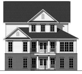 Farmhouse House Plan #348-00199 Elevation Photo