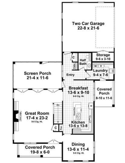 Main Floor for House Plan #348-00200