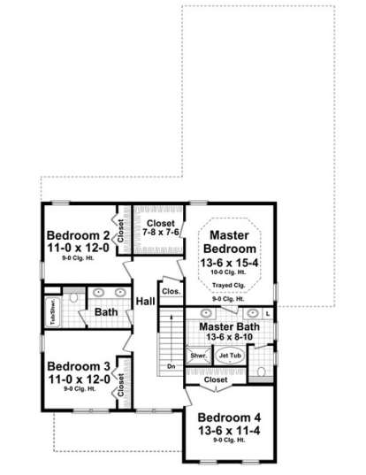Second Floor for House Plan #348-00200