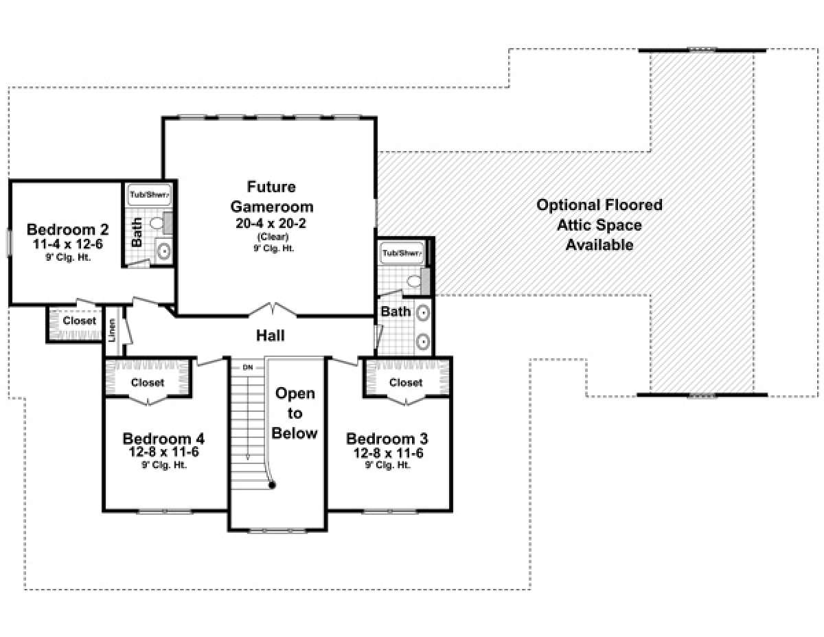 Second Floor for House Plan #348-00201