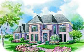 French Country House Plan #402-00978 Elevation Photo