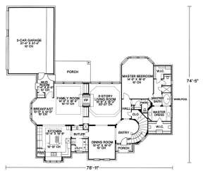 Floorplan 1 for House Plan #402-00978