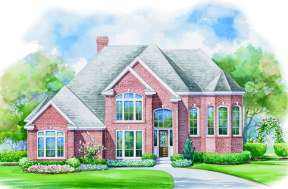 Luxury House Plan #402-00985 Elevation Photo