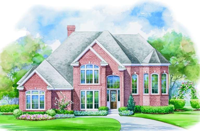 Luxury House Plan #402-00985 Elevation Photo