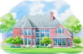 Luxury House Plan #402-00985 Elevation Photo