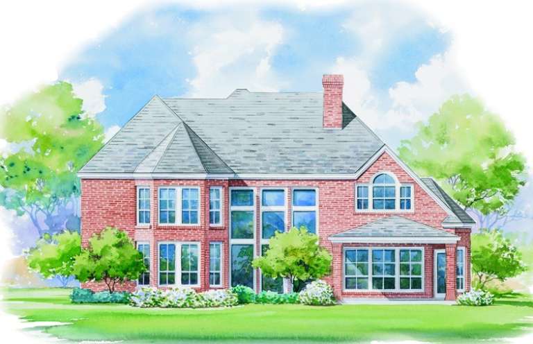 Luxury House Plan #402-00985 Elevation Photo