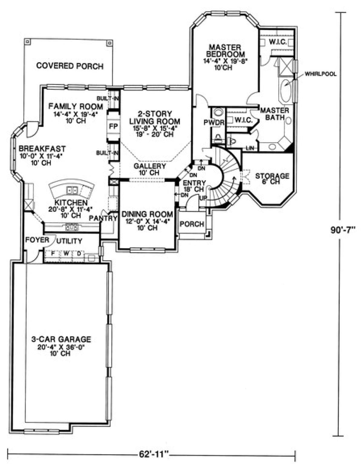 Floorplan 1 for House Plan #402-00985