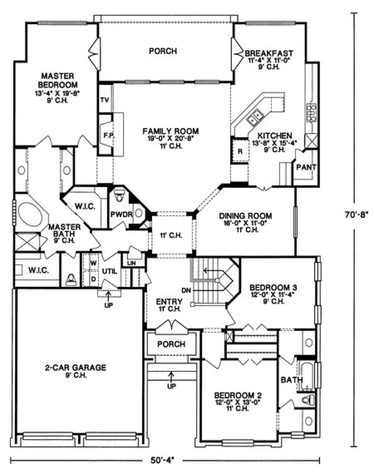 Floorplan 1 for House Plan #402-00987