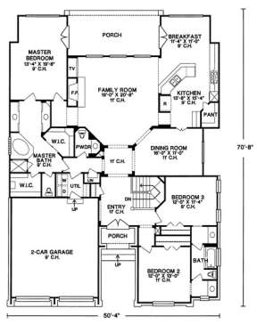 Floorplan 1 for House Plan #402-00987