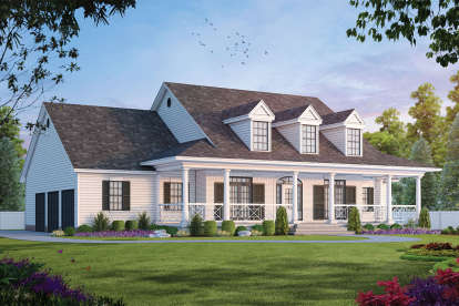 Cape Cod House Plan #402-00990 Elevation Photo