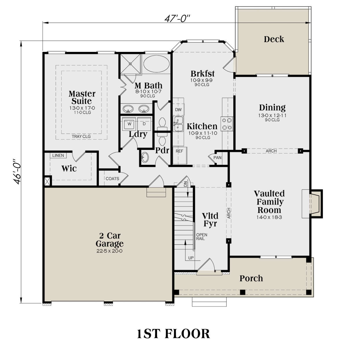 Main Floor for House Plan #009-00034