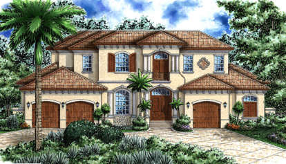 6 Bed, 6 Bath, 5680 Square Foot House Plan - #575-00075