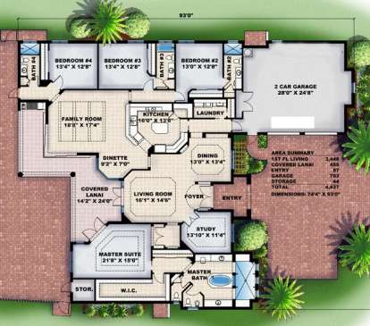 Floorplan 1 for House Plan #575-00077