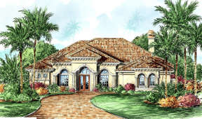 Luxury House Plan #575-00079 Elevation Photo