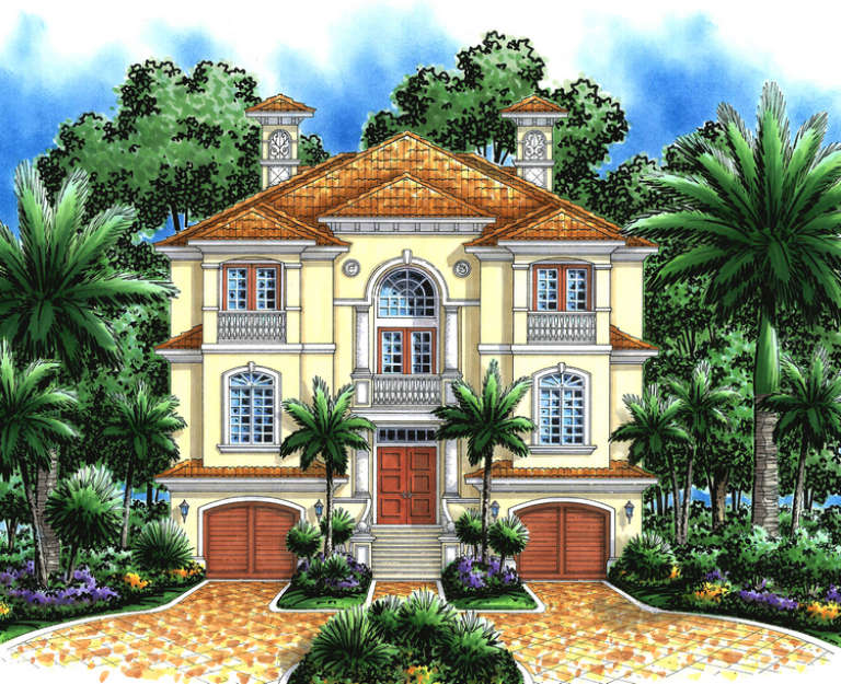 Luxury House Plan #575-00080 Elevation Photo