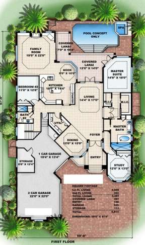 Floorplan 1 for House Plan #575-00081
