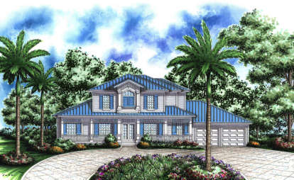 Luxury House Plan #575-00083 Elevation Photo