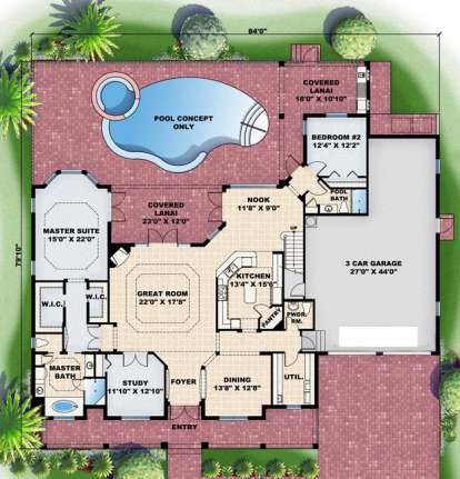 Floorplan 1 for House Plan #575-00083