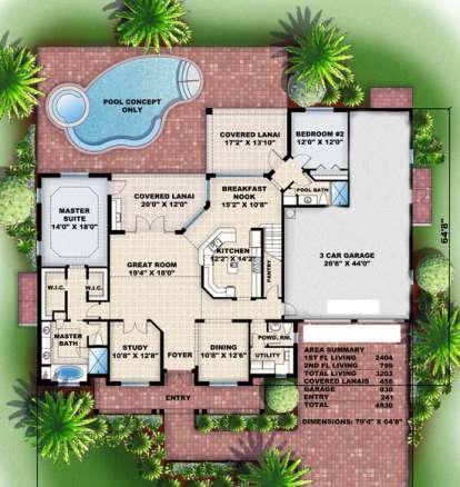 Floorplan 1 for House Plan #575-00085