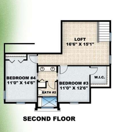 Floorplan 2 for House Plan #575-00085