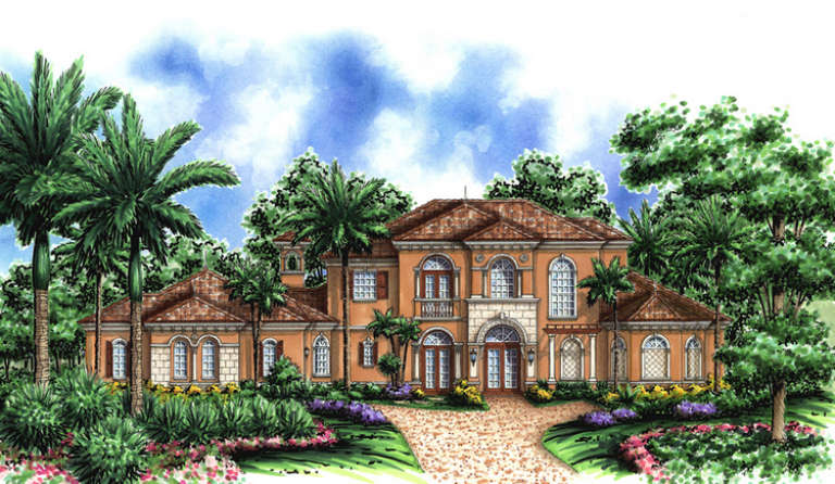 Luxury House Plan #575-00090 Elevation Photo