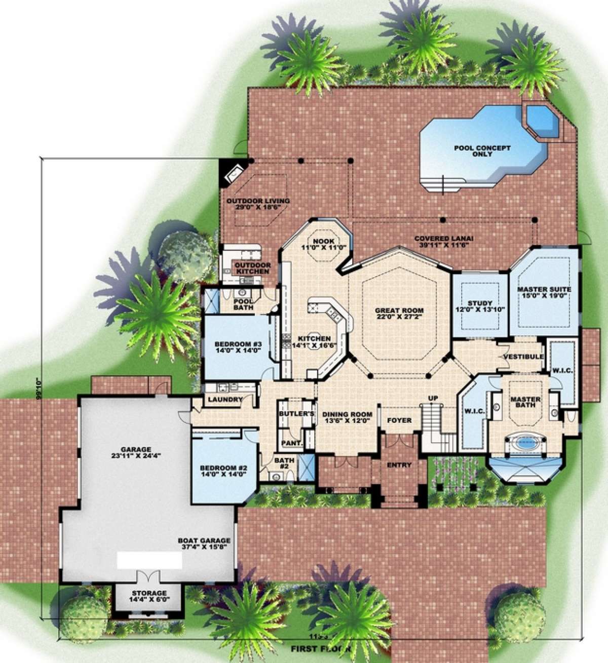 Floorplan 1 for House Plan #575-00090