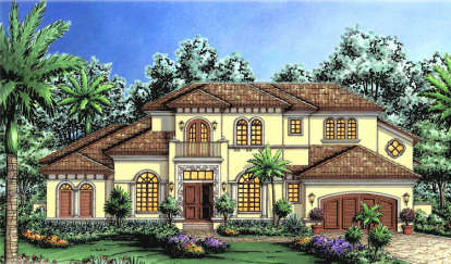 Mediterranean House Plan #575-00091 Elevation Photo