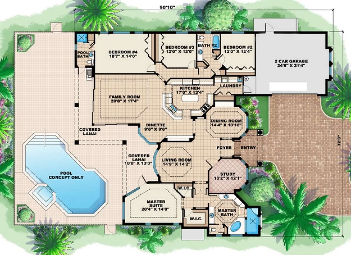 Floorplan 1 for House Plan #575-00092