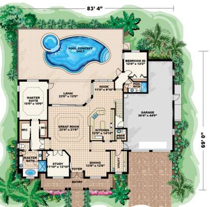 Floorplan 1 for House Plan #575-00094