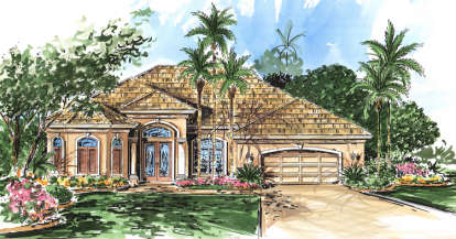 4 Bed, 3 Bath, 2467 Square Foot House Plan - #575-00096