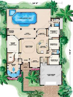 Floorplan 1 for House Plan #575-00096