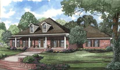 Southern House Plan #110-00282 Elevation Photo