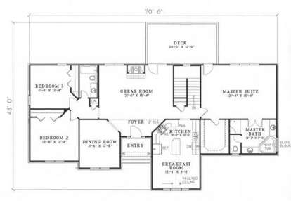 Floorplan 2 for House Plan #110-00287