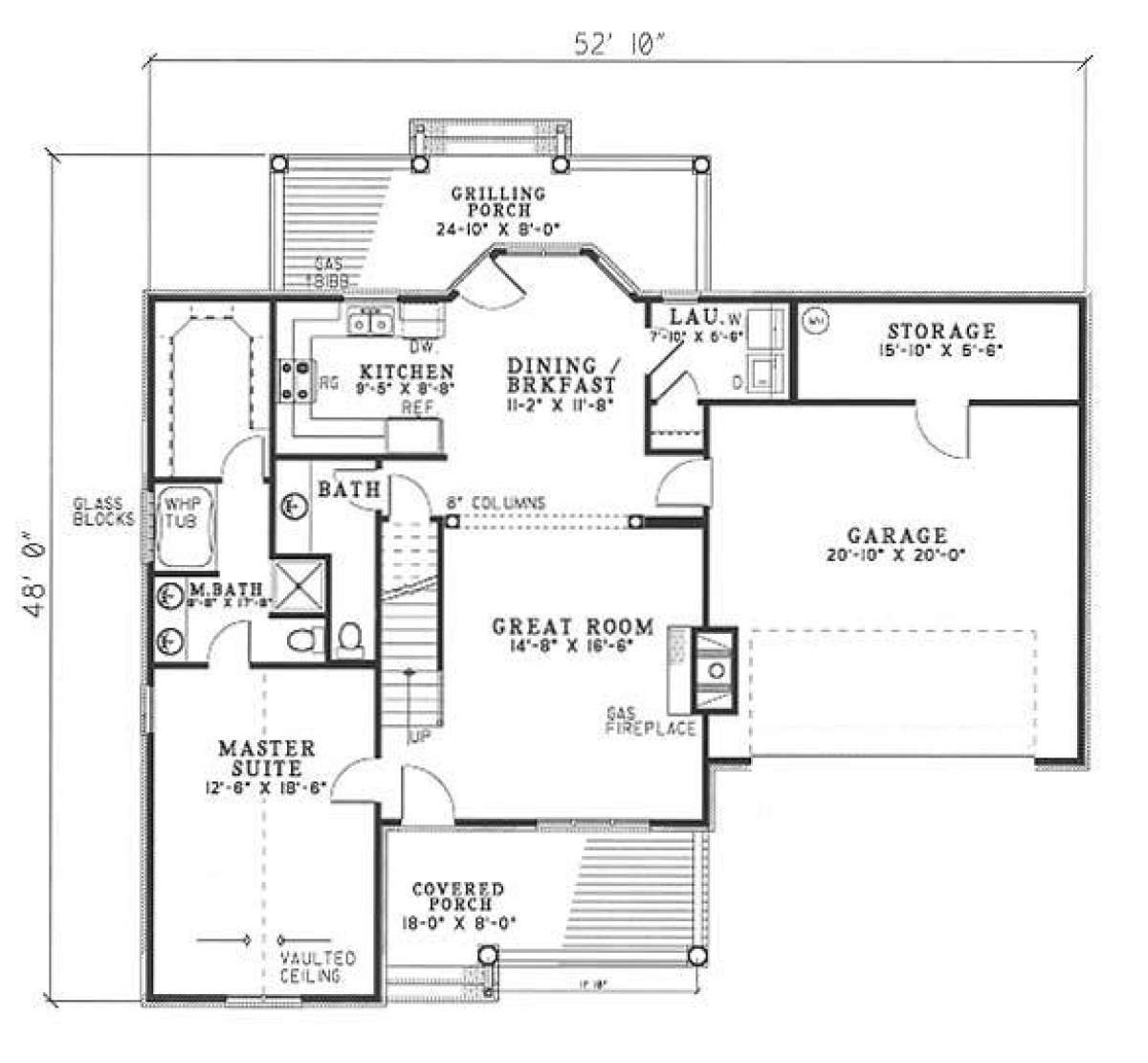 Floorplan 1 for House Plan #110-00289