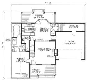 Floorplan 1 for House Plan #110-00289