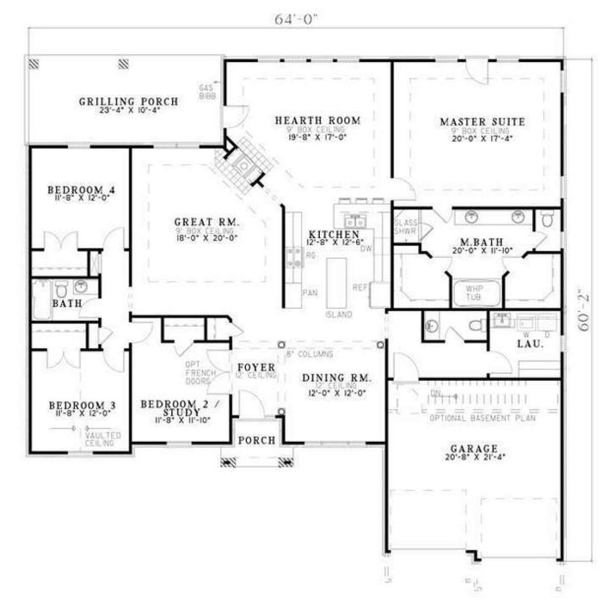 Floorplan 1 for House Plan #110-00292