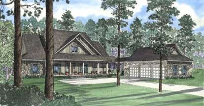 Country House Plan #110-00295 Elevation Photo