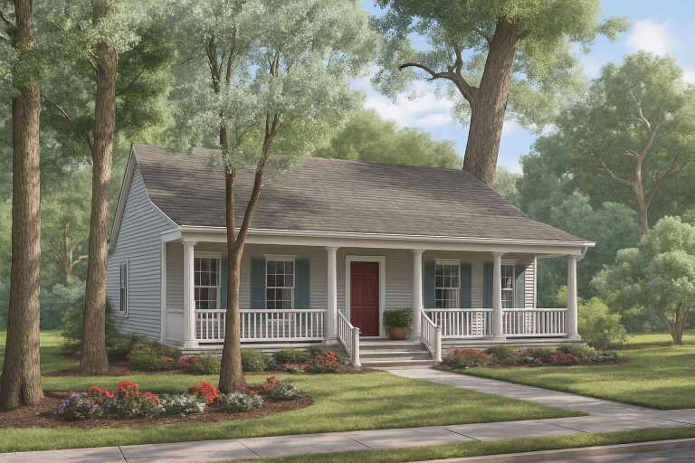 House Plan House Plan #5137 Angled Front Elevation