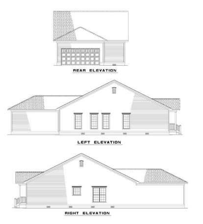 Ranch House Plan #110-00297 Elevation Photo