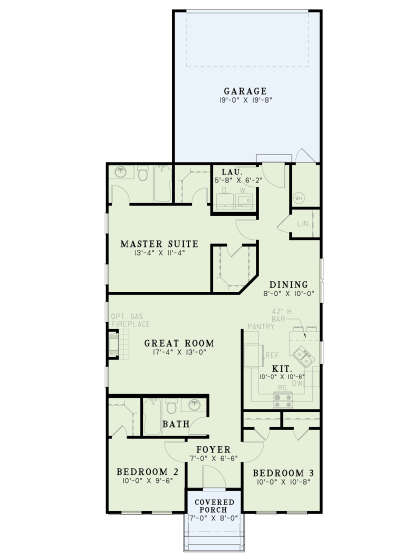 Main Floor  for House Plan #110-00297