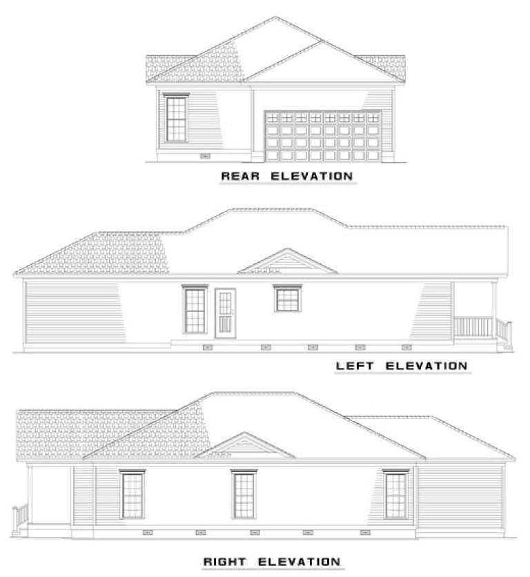 Southern House Plan #110-00299 Elevation Photo
