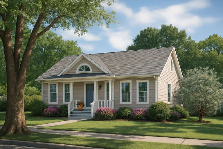 House Plan House Plan #5142 Angled Front Elevation