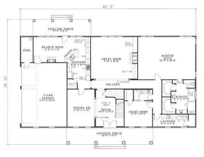 Floorplan 1 for House Plan #110-00303