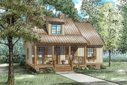 Farmhouse House Plan #110-00305 Elevation Photo