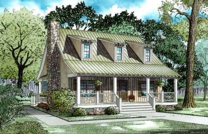 Farmhouse House Plan #110-00306 Elevation Photo