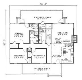 Floorplan 1 for House Plan #110-00308