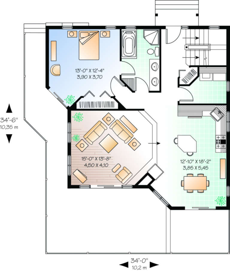 House Plan House Plan #515 Drawing 1