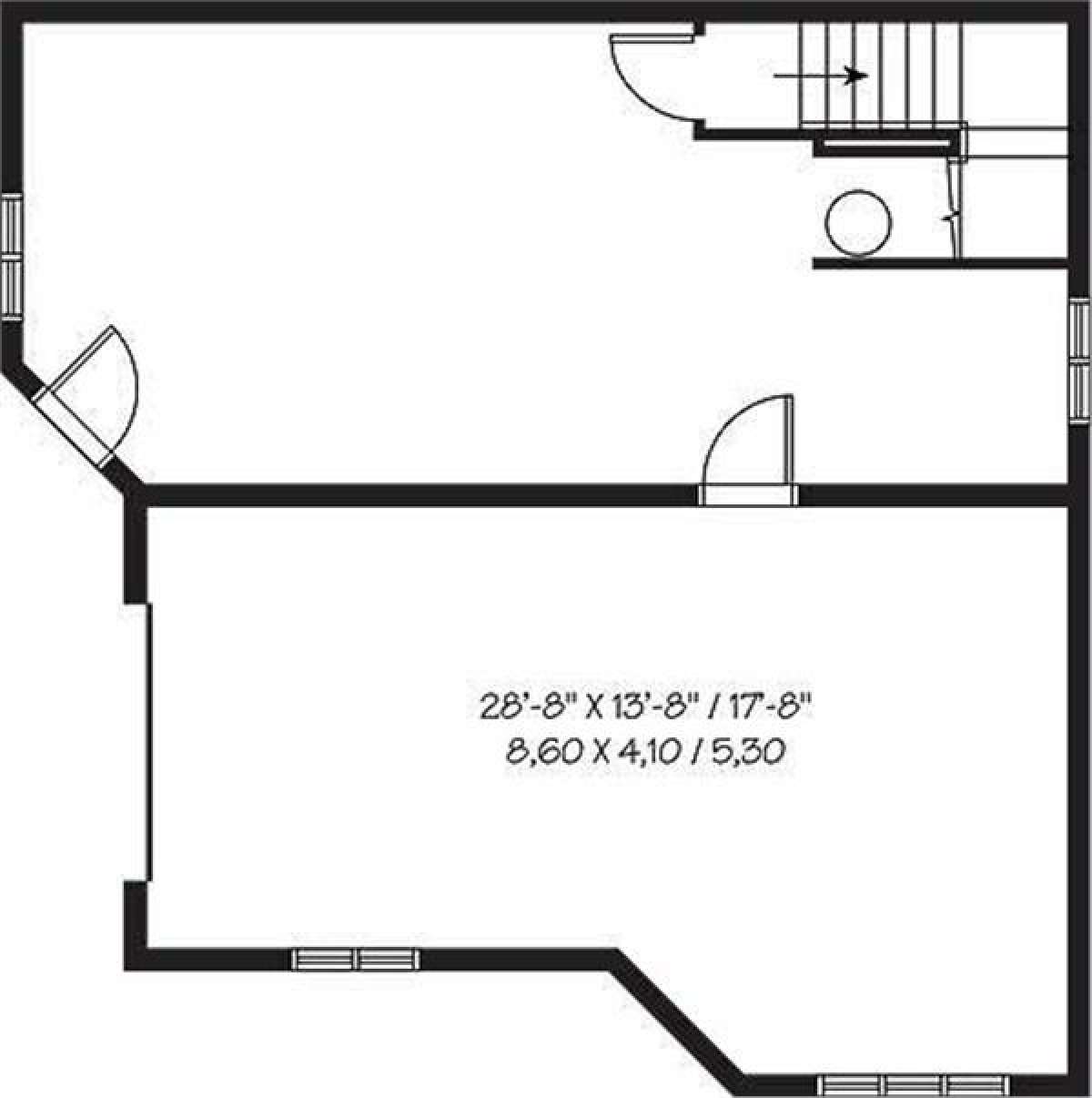 Basement Floor Plan for House Plan #034-00108