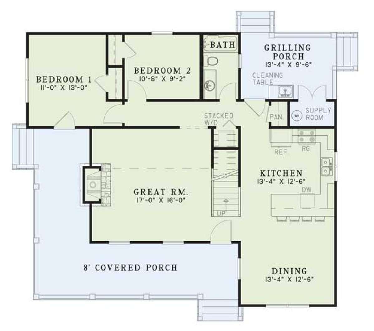 Floorplan 1 for House Plan #110-00309