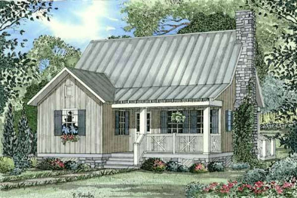 Farmhouse Plan: 1,178 Square Feet, 2 Bedrooms, 2 Bathrooms - 110-00312
